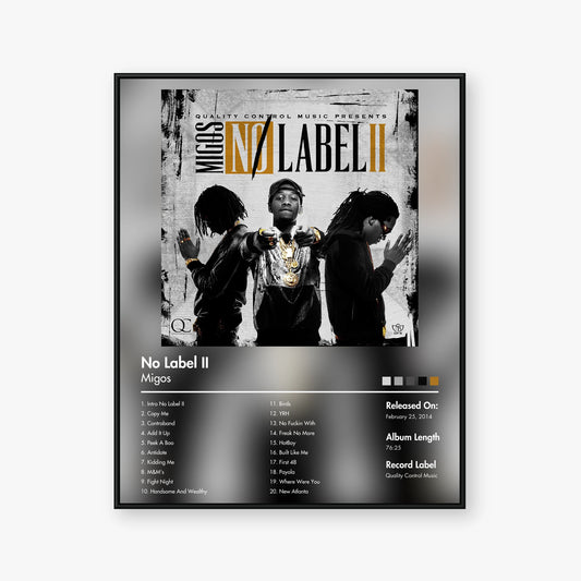 Migos — No Label II Album Poster — Blur frame mockup