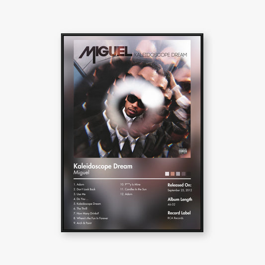 Miguel — Kaleidoscope Dream Album Poster — Blur frame mockup