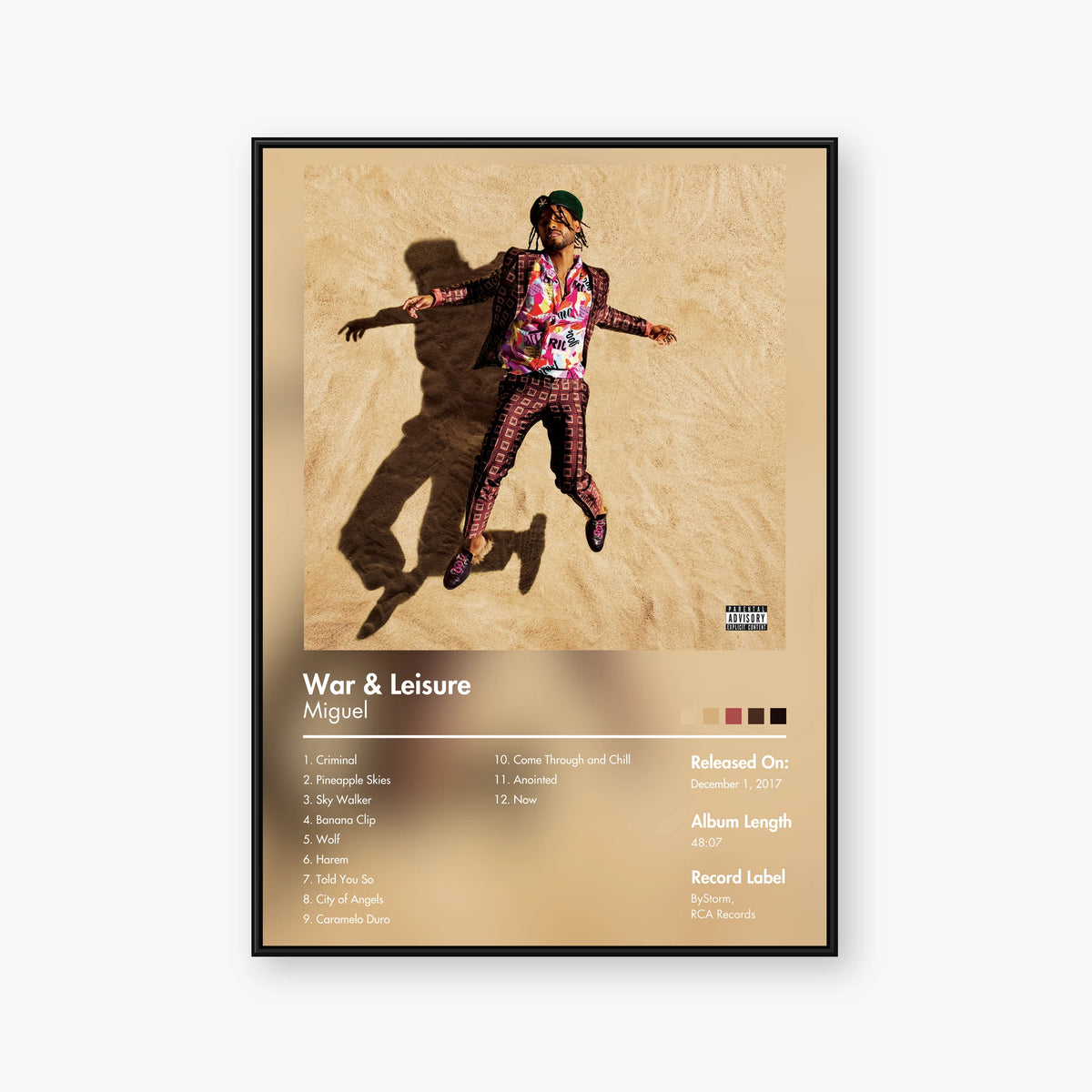 Miguel — War & Leisure Album Poster — Blur frame mockup