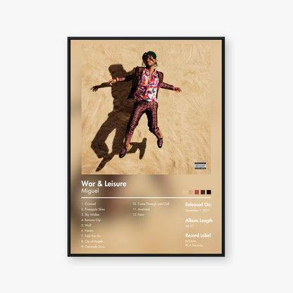 Miguel — War & Leisure Album Poster — Blur frame mockup