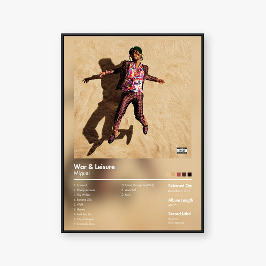 Miguel — War & Leisure Album Poster — Blur frame mockup