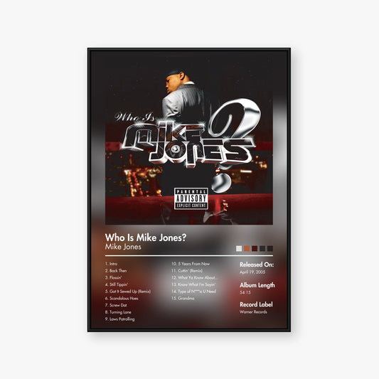 Mike Jones — Who Is Mike Jones? Album Poster — Blur frame mockup