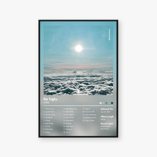mike. — the highs. Album Poster — Blur frame mockup