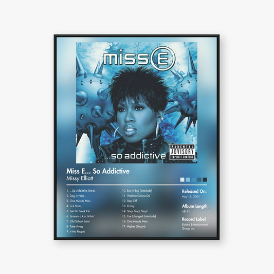 Missy Elliott — Miss E …So Addictive Album Poster — Blur frame mockup