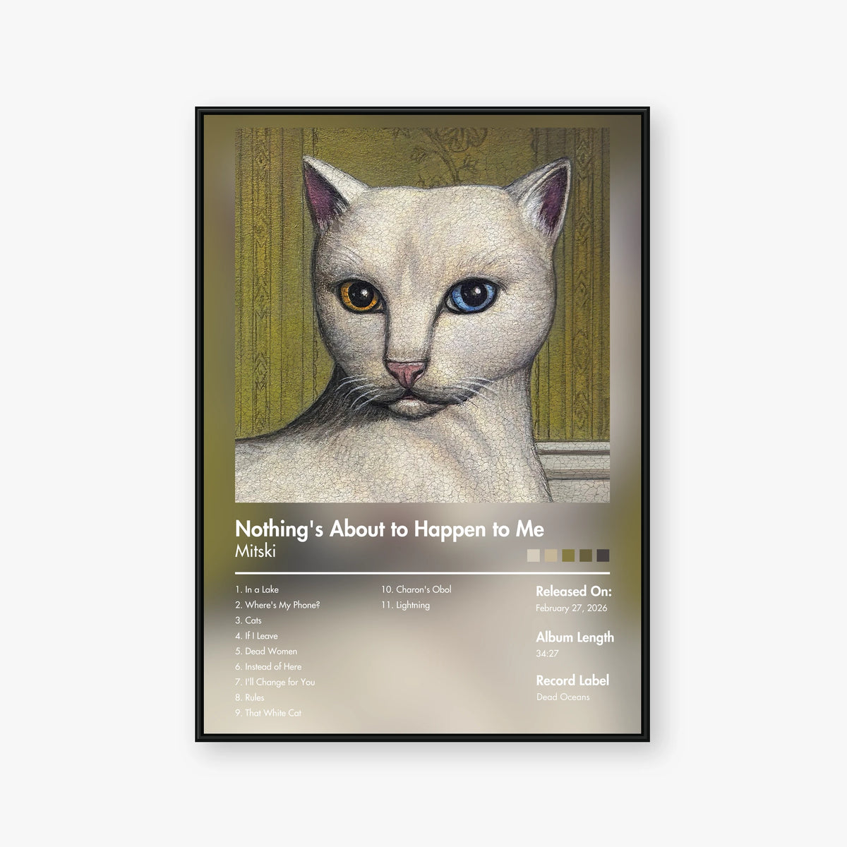 Mitski — Nothings About to Happen to Me Album Poster — Blur frame mockup