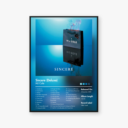 MJ Cole — Sincere Album Poster — Blur frame mockup