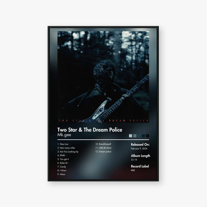 Mk.gee — Two Star & The Dream Police Album Poster — Blur frame mockup