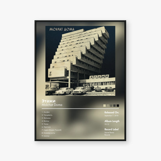 Molchat Doma — Этажи Album Poster — Blur frame mockup