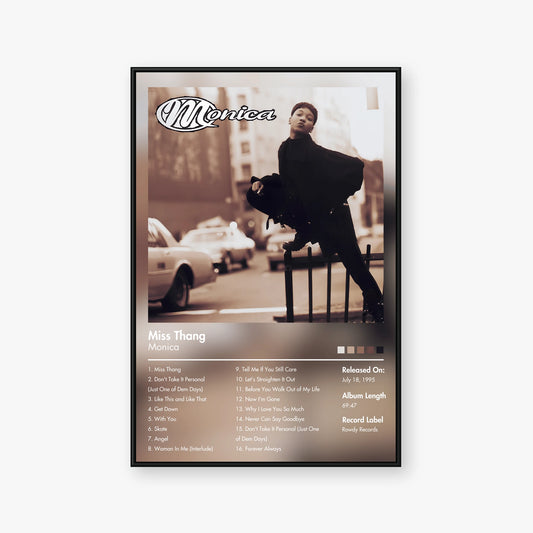 Monica — Miss Thang Album Poster — Blur frame mockup