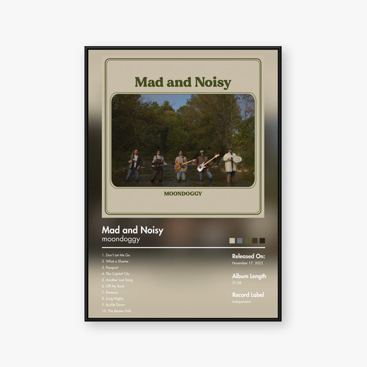 moondoggy — Mad and Noisy Album Poster — Blur frame mockup
