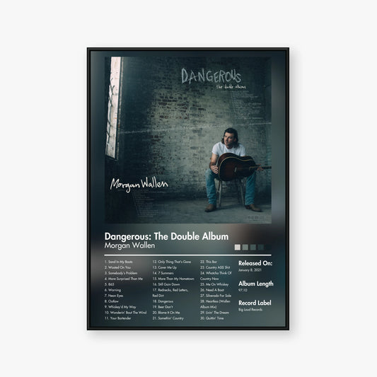 Morgan Wallen — Dangerous: The Double Album Album Poster — Blur frame mockup