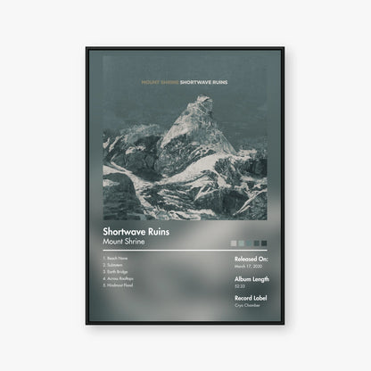 Mount Shrine — Shortwave Ruins Album Poster — Blur frame mockup