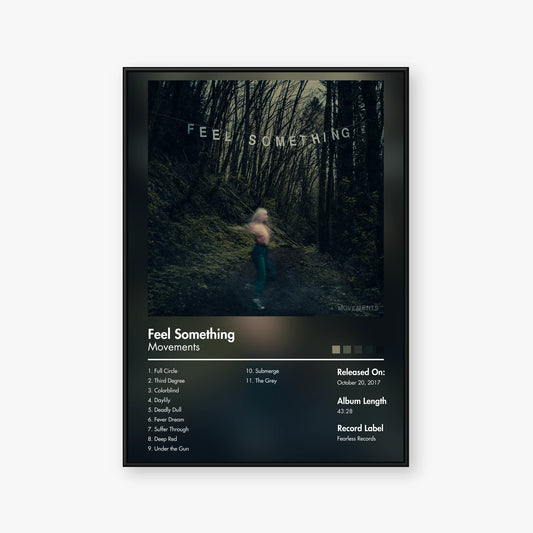 Movements — Feel Something Album Poster — Blur frame mockup