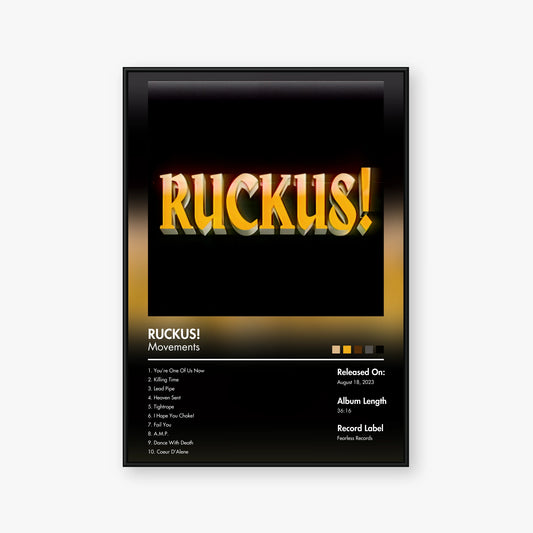 Movements — RUCKUS! Album Poster — Blur frame mockup