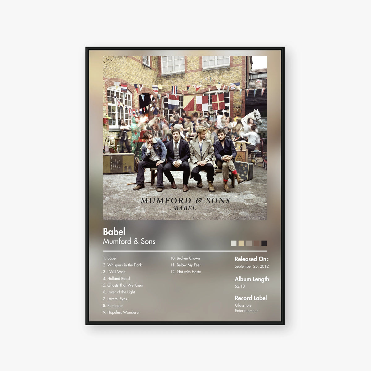 Mumford & Sons — Babel Album Poster — Blur frame mockup