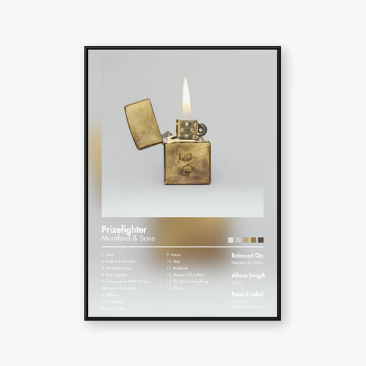Mumford & Sons — Prizefighter Album Poster — Blur frame mockup