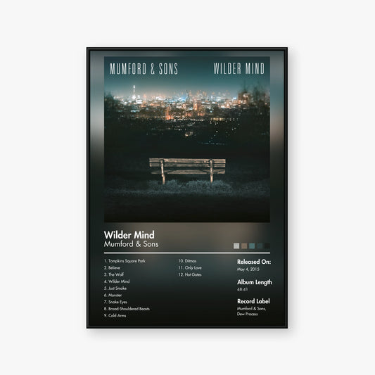 Mumford & Sons — Wilder Mind Album Poster — Blur frame mockup