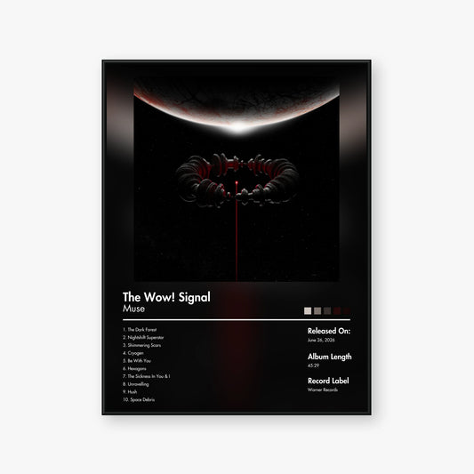 Muse — The Wow! Signal Album Poster — Blur frame mockup