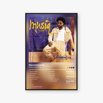 Musiq Soulchild — Aijuswanaseing Album Poster — Blur frame mockup