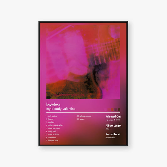 my bloody valentine — Loveless Album Poster — Blur frame mockup