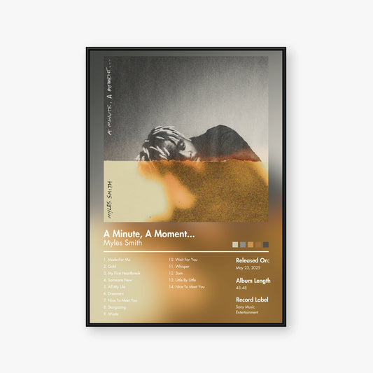 Myles Smith — A Minute, A Moment... Album Poster — Blur frame mockup