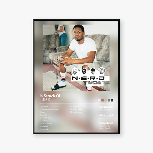 N*E*R*D — In Search Of… Album Poster — Blur frame mockup