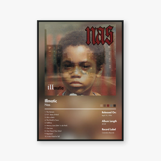 Nas — Illmatic Album Poster — Blur frame mockup
