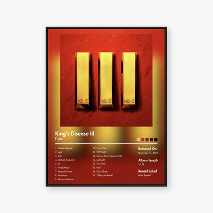 Nas — King's Disease III Album Poster — Blur frame mockup