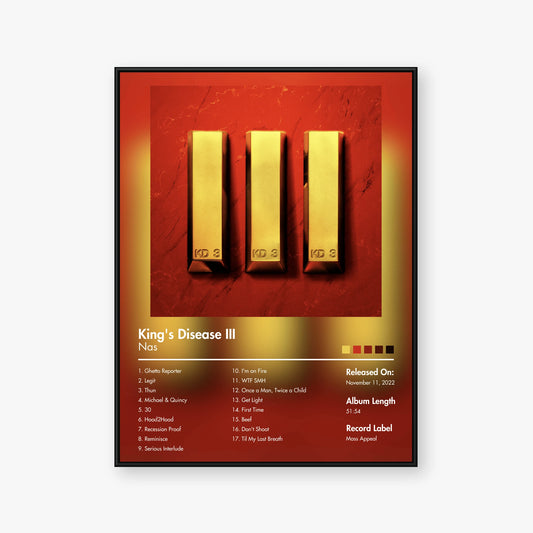 Nas — King's Disease III Album Poster — Blur frame mockup