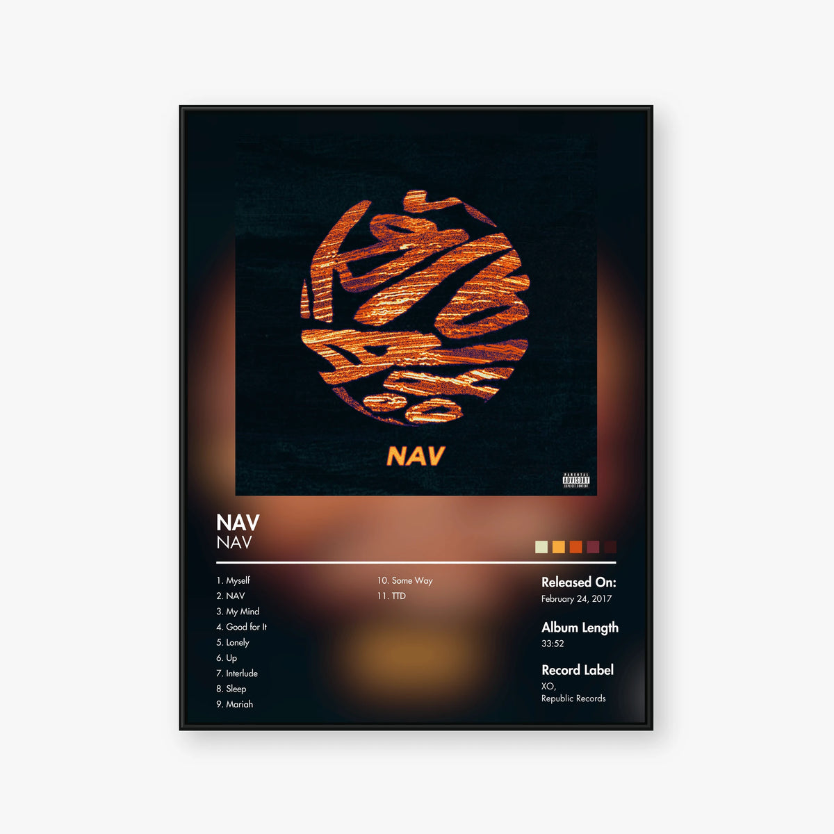 NAV — NAV Album Poster — Blur frame mockup