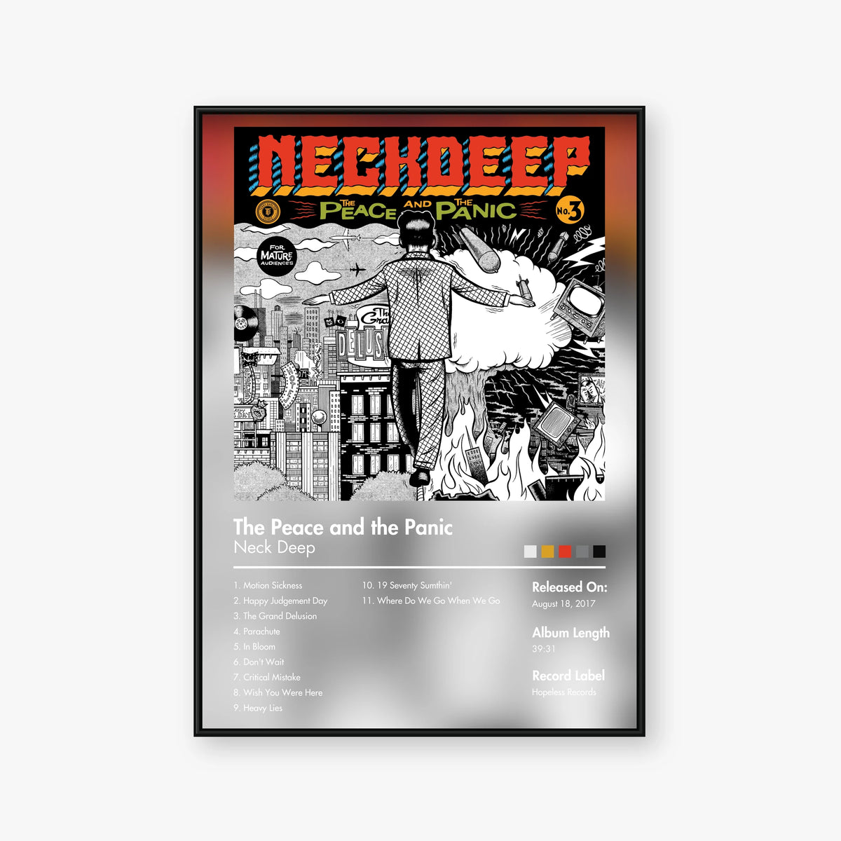 Neck Deep — The Peace and the Panic Album Poster — Blur frame mockup