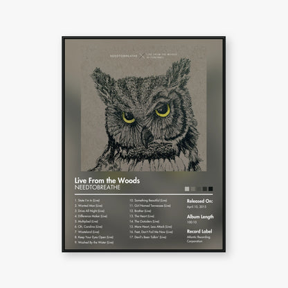 NEEDTOBREATHE — Live From the Woods Album Poster — Blur frame mockup