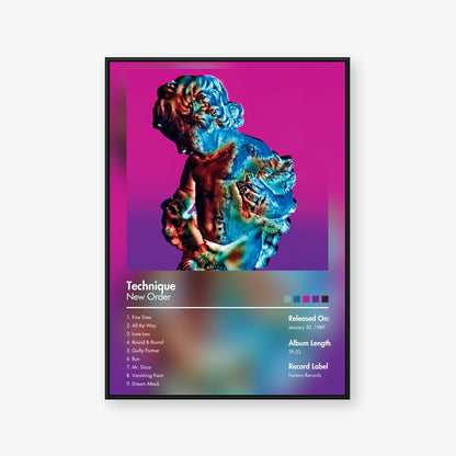 New Order — Technique Album Poster — Blur frame mockup
