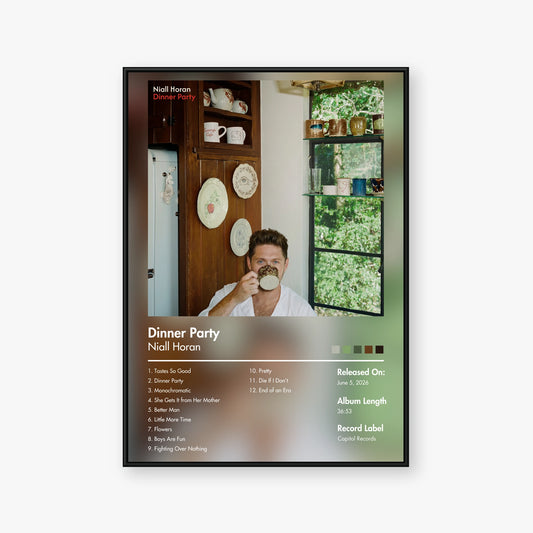 Niall Horan — Dinner Party Album Poster — Blur frame mockup