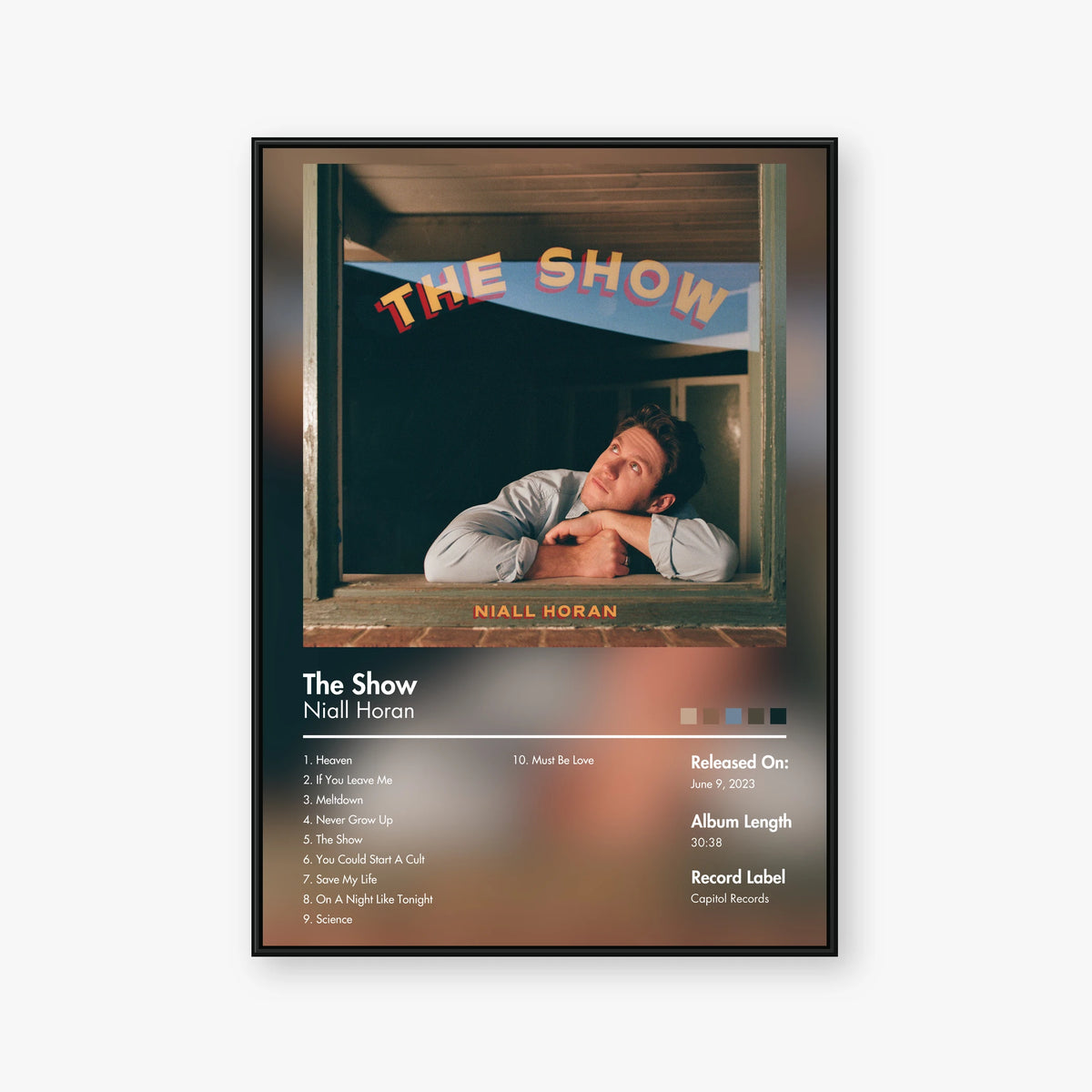 Niall Horan — The Show Album Poster — Blur frame mockup