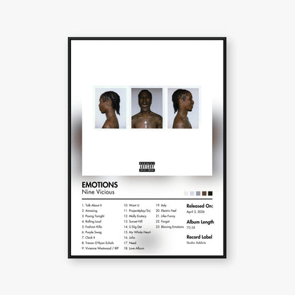 Nine Vicious — EMOTIONS Album Poster — Blur frame mockup