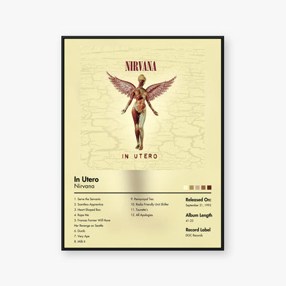 Nirvana — In Utero Album Poster — Blur frame mockup