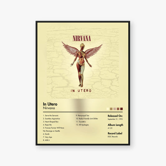 Nirvana — In Utero Album Poster — Blur frame mockup