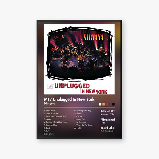 Nirvana — MTV Unplugged in New York Album Poster — Blur frame mockup