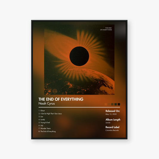 Noah Cyrus — THE END OF EVERYTHING Album Poster — Blur frame mockup