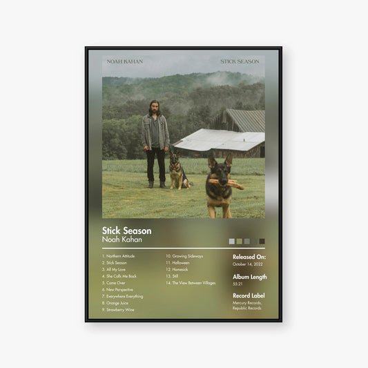 Noah Kahan — Stick Season Album Poster — Blur frame mockup