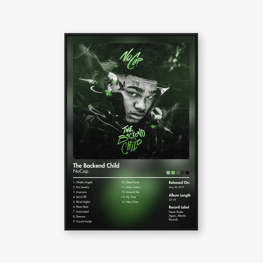 NoCap — The Backend Child Album Poster — Blur frame mockup