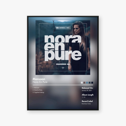 Nora en Pure — Monsoon Album Poster — Blur frame mockup