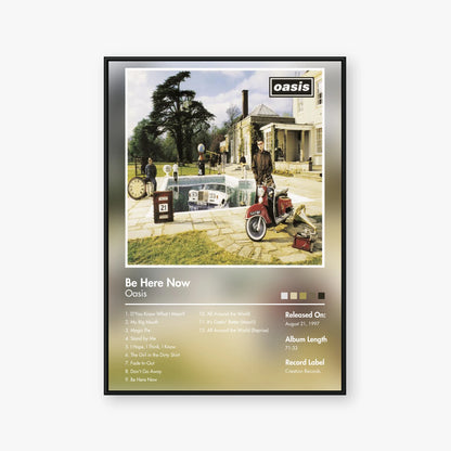 Oasis — Be Here Now Album Poster — Blur frame mockup