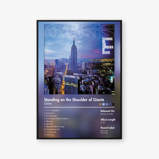 Oasis — Standing on the Shoulder of Giants Album Poster — Blur frame mockup