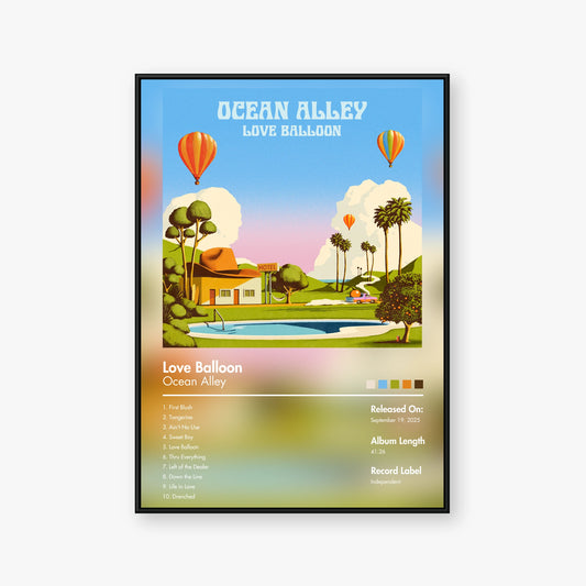Ocean Alley — Love Balloon Album Poster — Blur frame mockup