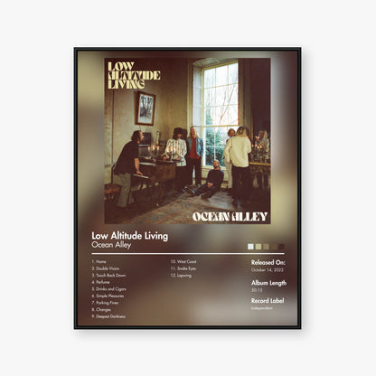 Ocean Alley — Low Altitude Living Album Poster — Blur frame mockup