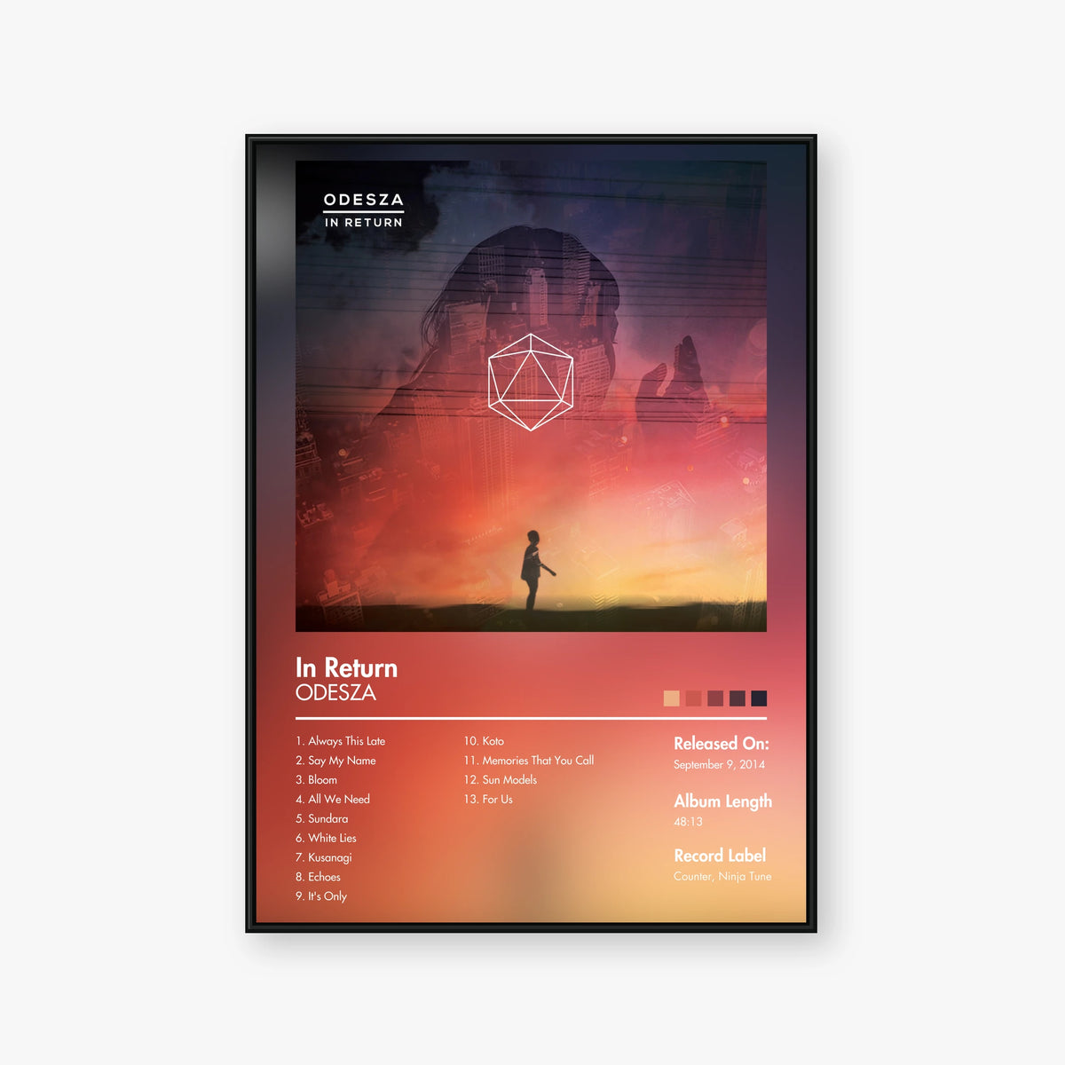 ODESZA — In Return Album Poster — Blur frame mockup