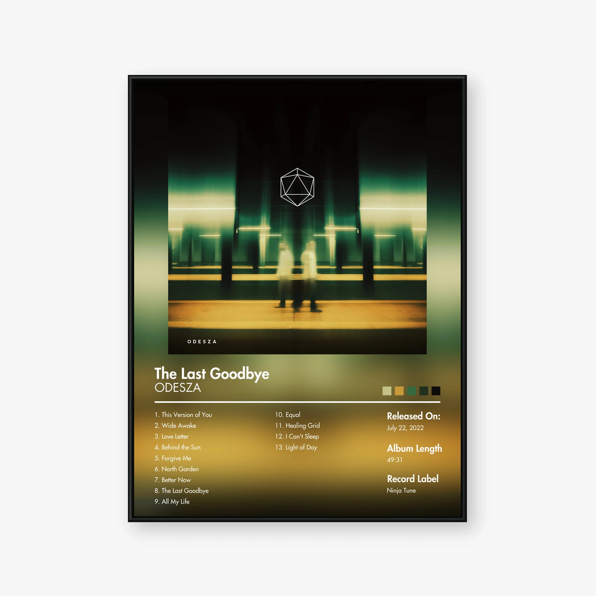 ODESZA — The Last Goodbye Album Poster — Blur frame mockup
