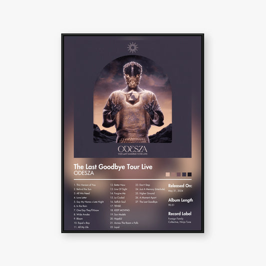 ODESZA — The Last Goodbye Tour Live Album Poster — Blur frame mockup